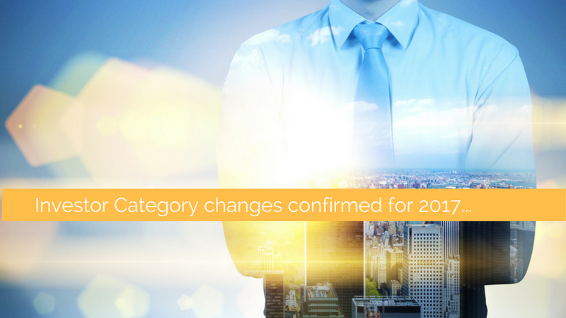 Investor Category changes 2017