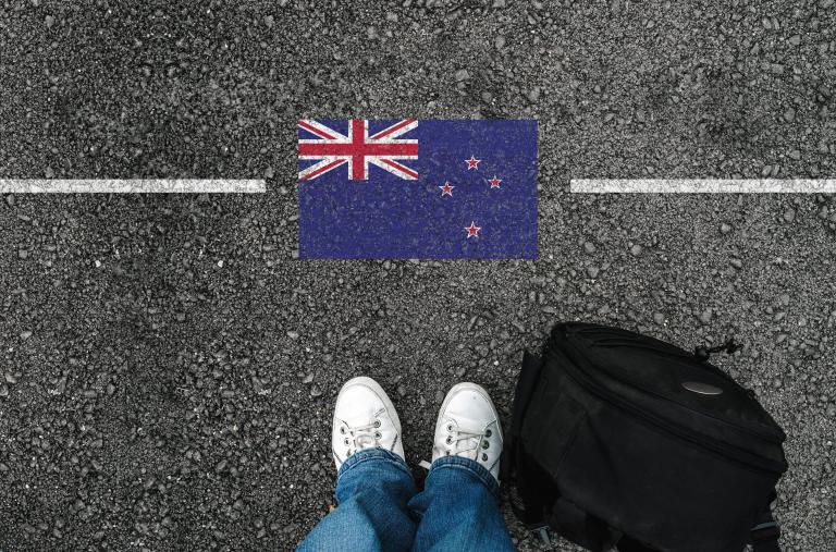 TALENT work visa changes 2019 - picture of feet beside New Zealand flag